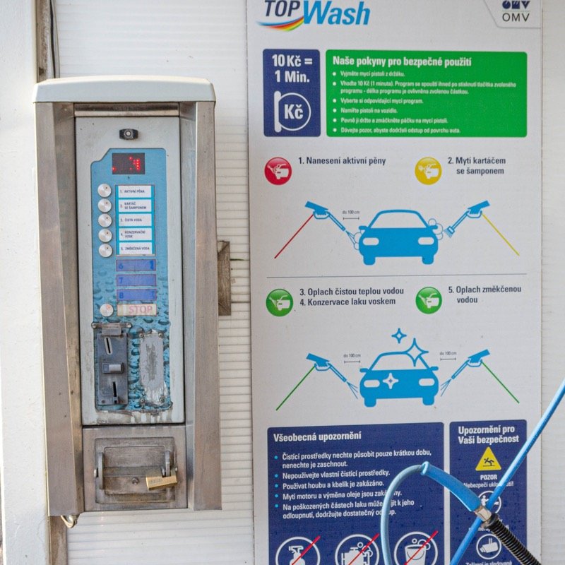 Myčka OMV Plzeňská směr z centra